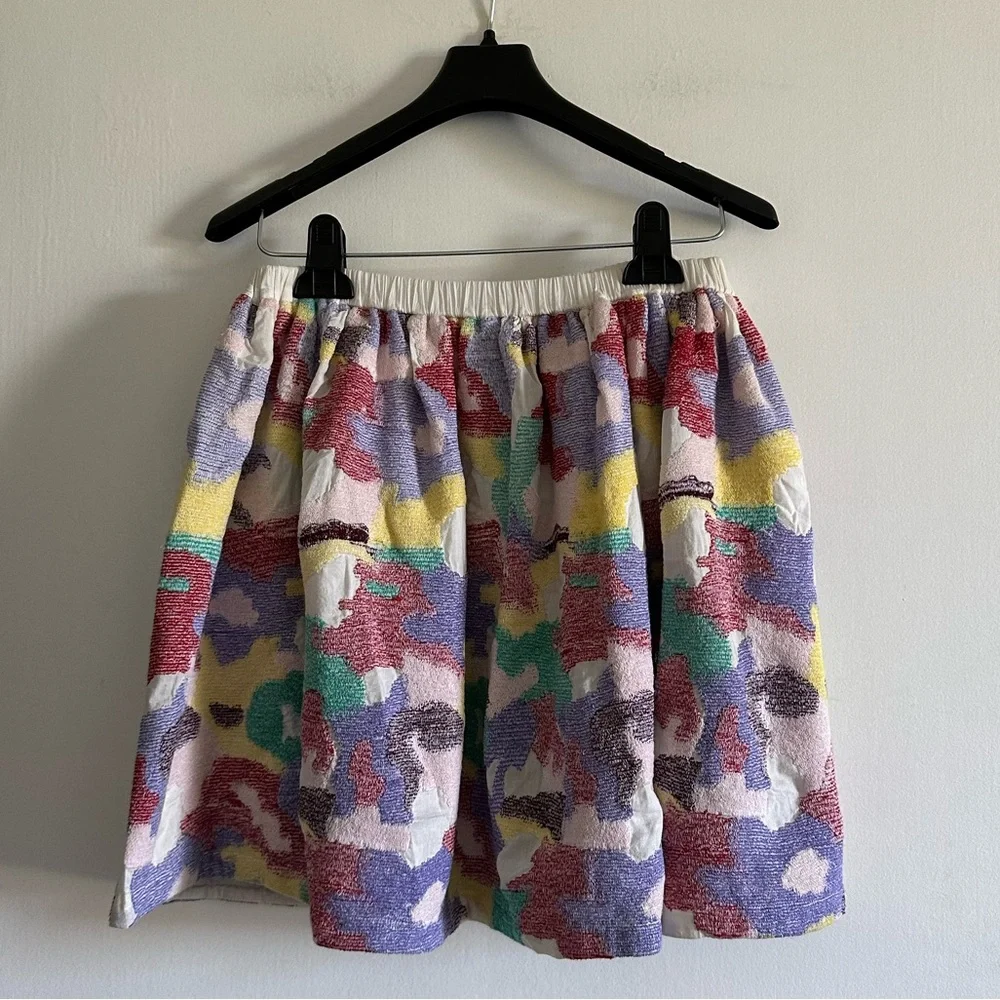 Manoush Designer Multicolor Colorful Flowy Mini Skirt size 6 EUC - Picture 2 of 7